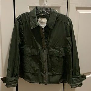 Green jacket from Anthropologie